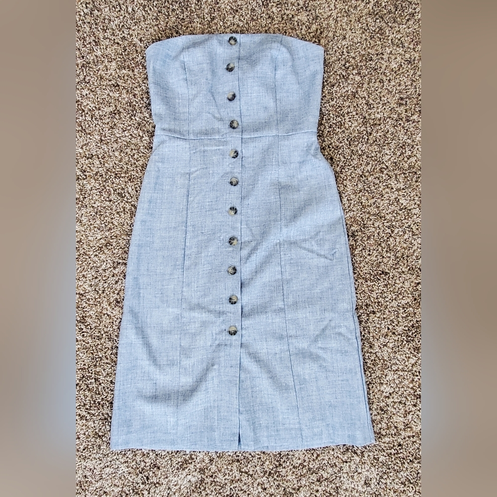 NWT--Banana Republic Cotton-Linen Knee-Length Dress, size small